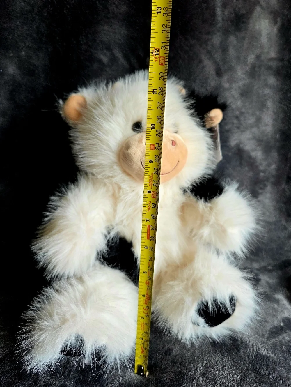 New 11-inch Black and White Fuzzy Cow Plush Way To Celebrate, Easter, farm theme